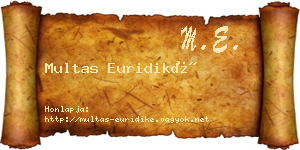 Multas Euridiké névjegykártya